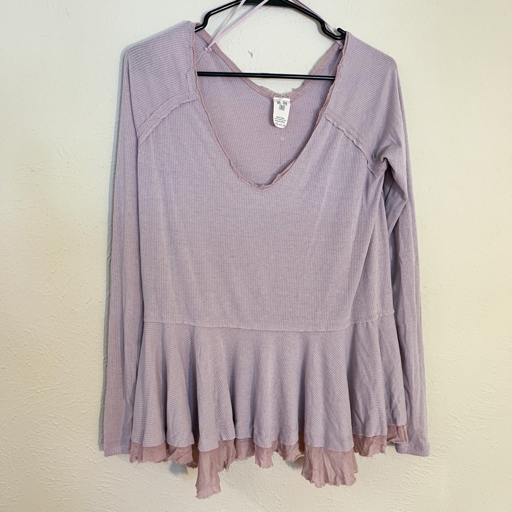 We The Free Urban Outfitters Linen Layered Top Size Xsmall